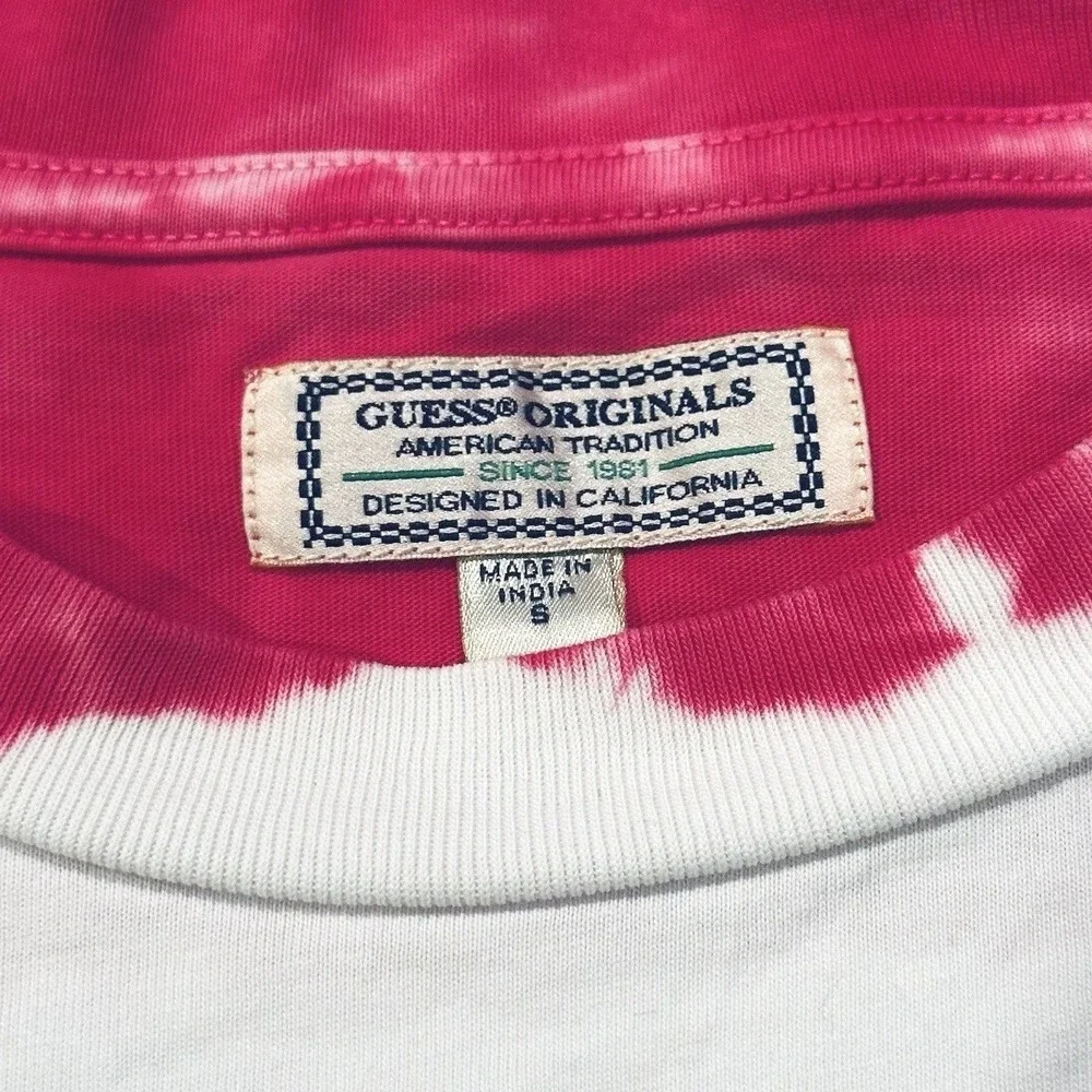 Guess Originals Tie Dye Striped Retro 90s Streetwear T-Shirt Size Small - Picture 5 of 7
